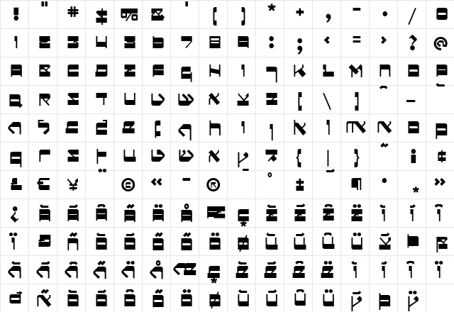 Circumcision Bold  glyph index