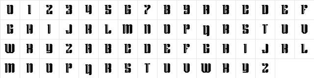 Blackletter 97 Regular  glyph index
