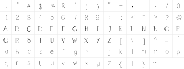 FortheloveofZebras Medium  glyph index