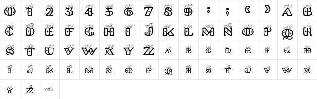 pf sleepy smurf Platinum Hub Regular  glyph index
