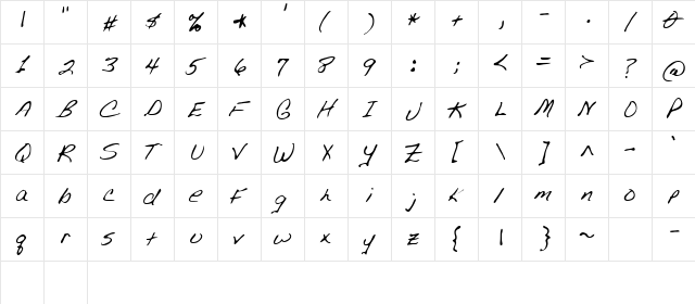 Slater Regular  glyph index