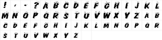 HellfireExtended Italic  glyph index