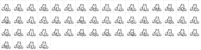 pf_frog_sitting Regular  glyph index