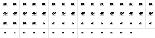 pf_bad_boss Regular  glyph index