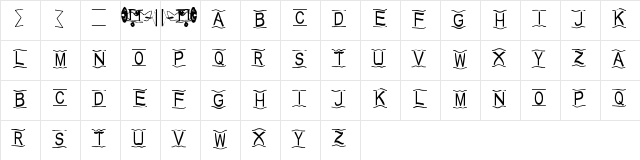 Hallo du Regular  glyph index