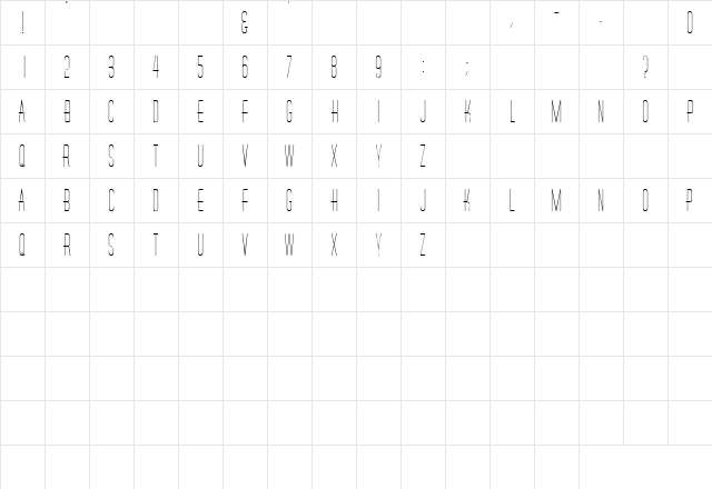 EspritCapsSSK Regular  glyph index