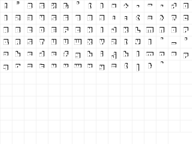FF Walrus White  glyph index
