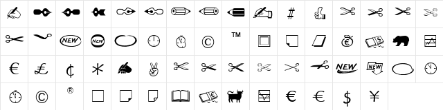 ZapfEssentials LT Office Regular  glyph index