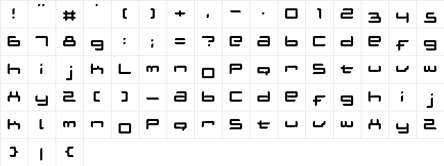 Ablattive Regular  glyph index