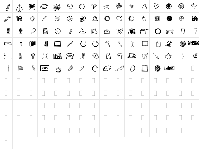 DF Radicals Regular  glyph index