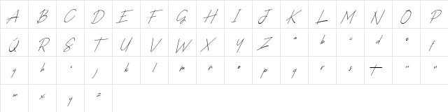 The Sayinistic Italic  glyph index