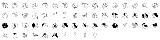 LateBirdsThree Regular  glyph index