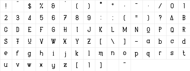 Heartbeat Synchronicity Regular  glyph index