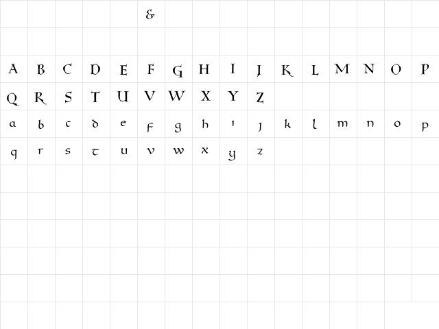 Versal Filled Regular  glyph index