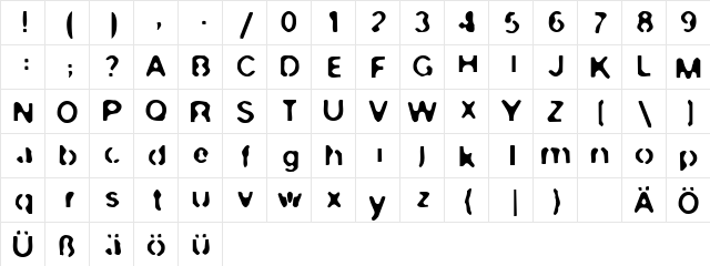 Alphawave Regular  glyph index