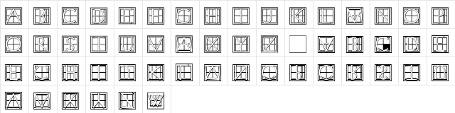 XperimentypoThree-C-Square Regular  glyph index
