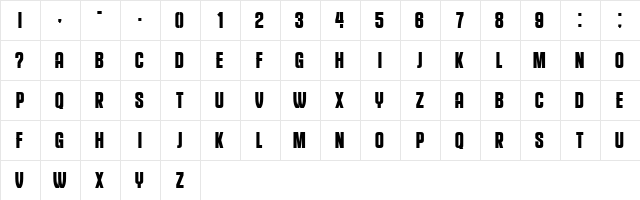 Educated Deers Regular  glyph index