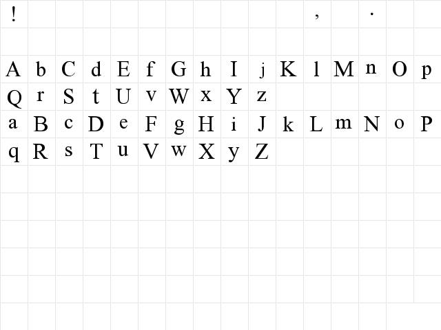 Instant Message Freak Regular  glyph index