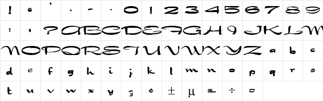 Long Run 3 Bold  glyph index