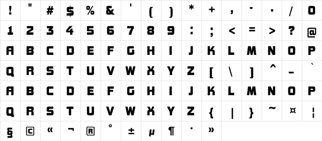 a_ConceptoTitulRough Regular  glyph index