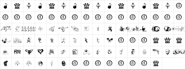 DisturbedBats Yo!  glyph index