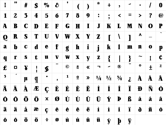 AIAlign Regular  glyph index