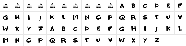 BLOCKHEAD DUDE Personal Use Regular  glyph index