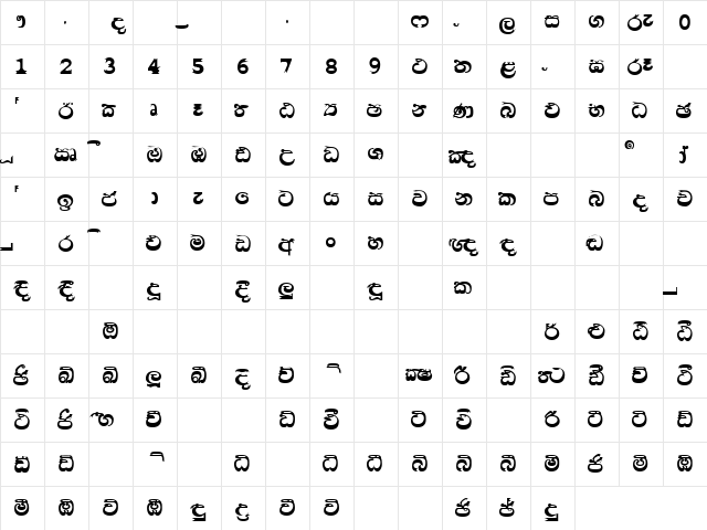 DL-KIDURU Normal  glyph index