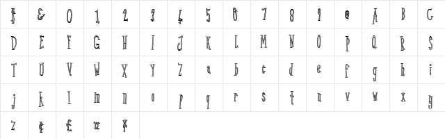 Kunang Kunang outline Regular  glyph index