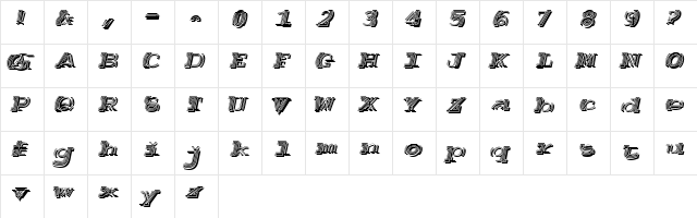 Salutatorian Deco Regular  glyph index
