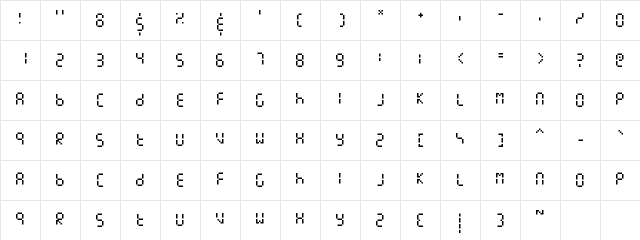 ManualDisplay Medium  glyph index