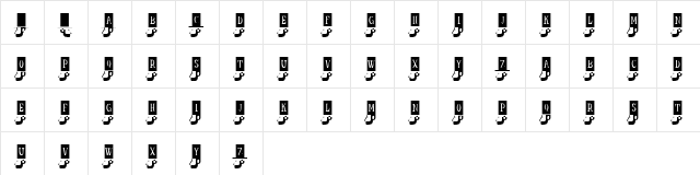 KR Honest Abe Regular  glyph index