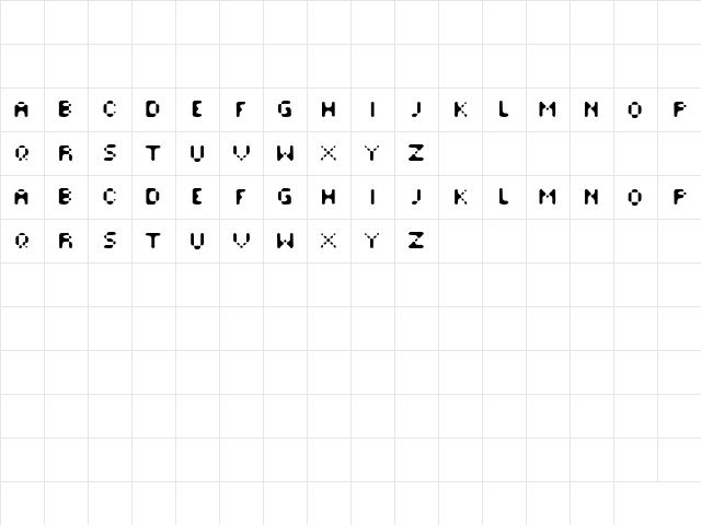 Afterfonts Regular  glyph index