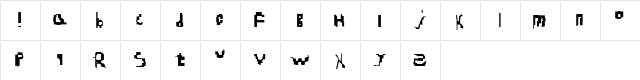 FSO nearly real blud Regular  glyph index