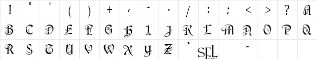 Averoigne Regular  glyph index