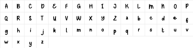 Kamako Regular  glyph index