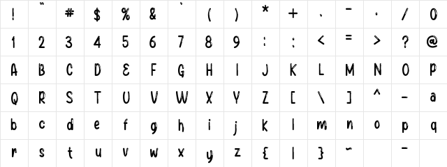 Baby Balloon Group Regular  glyph index