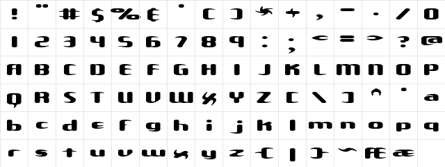 Unexplored Galaxies W BRK Regular  glyph index