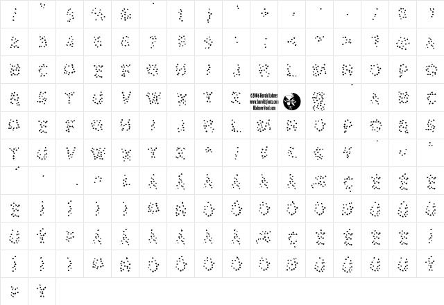 GaudiBlue Tile Regular  glyph index