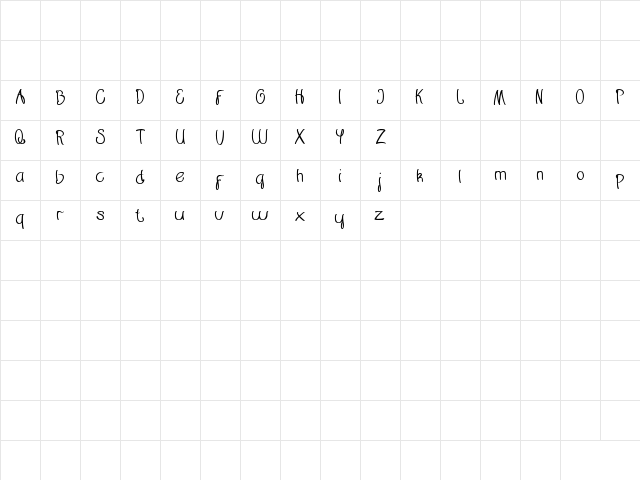 Restaurant Regular  glyph index