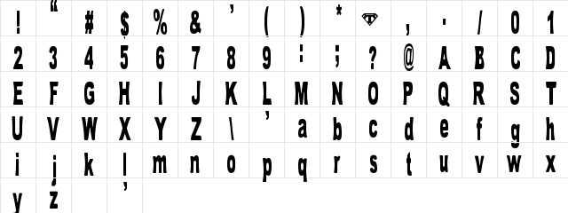 tom_bombadill Regular  glyph index
