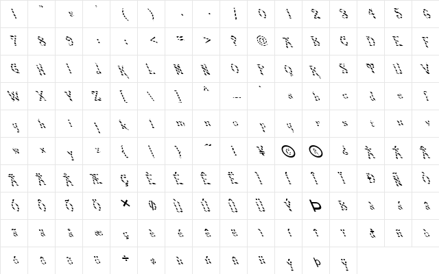 FZ JAZZY 21 STRIPED LEFTY Normal  glyph index