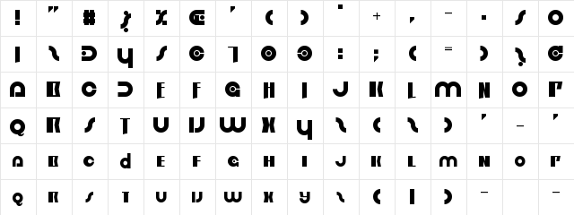 Order in Chaos Regular  glyph index