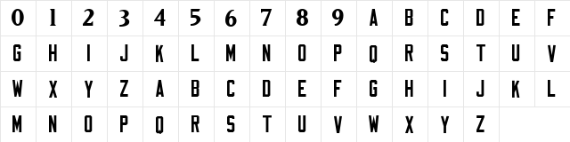 NFL Ravens Vintage Regular  glyph index