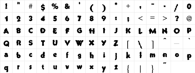 Old Stone Regular  glyph index