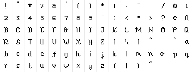 Lilany Medium  glyph index