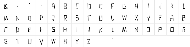 Zerengetti Other  glyph index