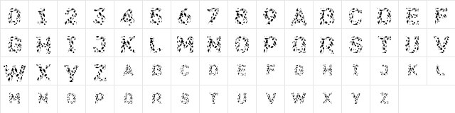Flora Regular  glyph index