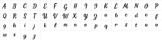 Kingsman Demo Regular  glyph index