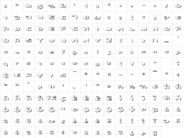 Detonator Shadow Shadow  glyph index